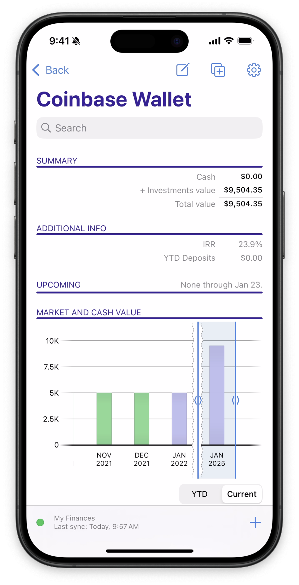 Account to track buys and sells.