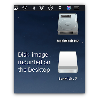 Banktivity 7 disk image on the Desktop