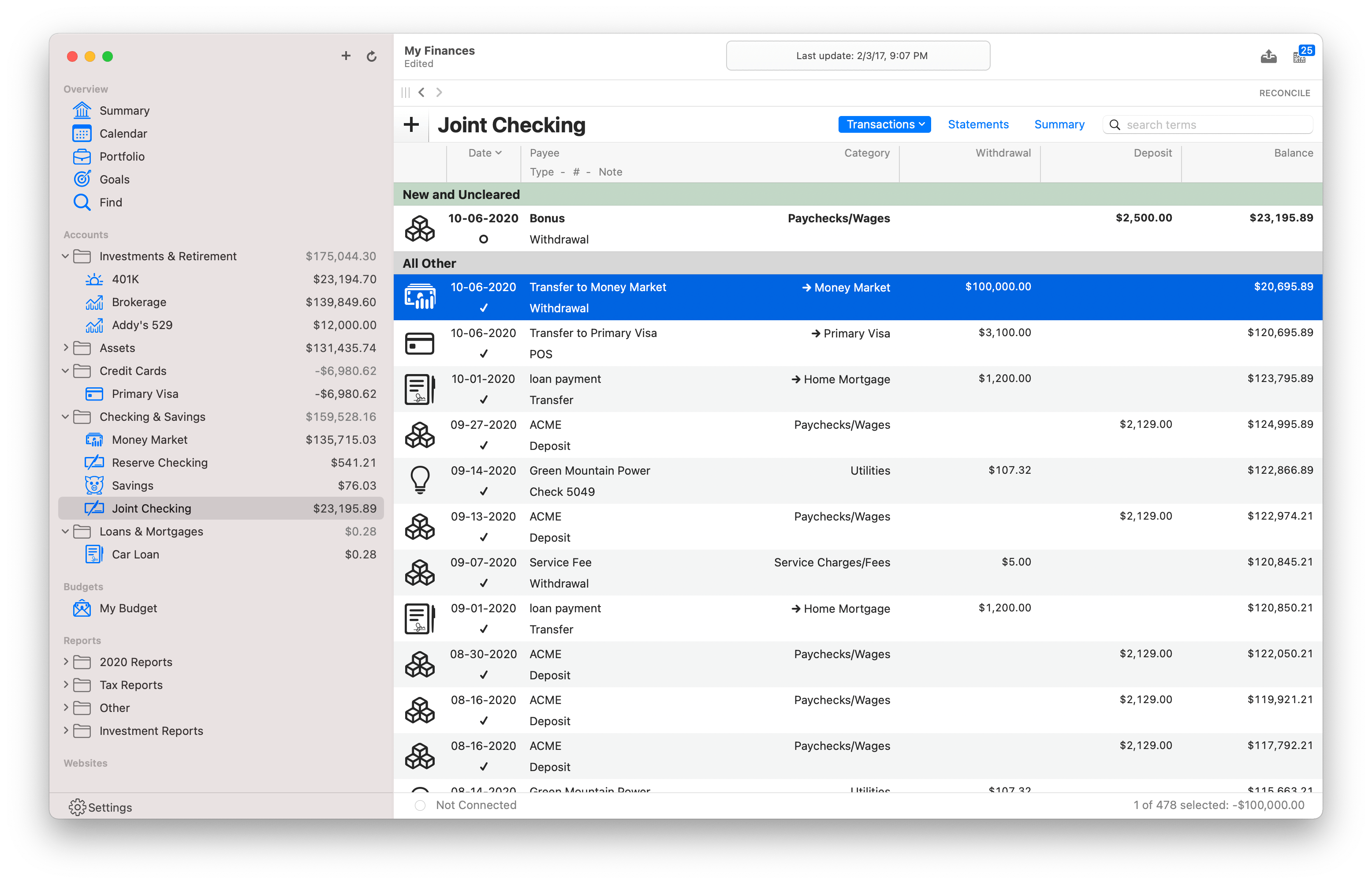 connect banktivity for mac to iphone app