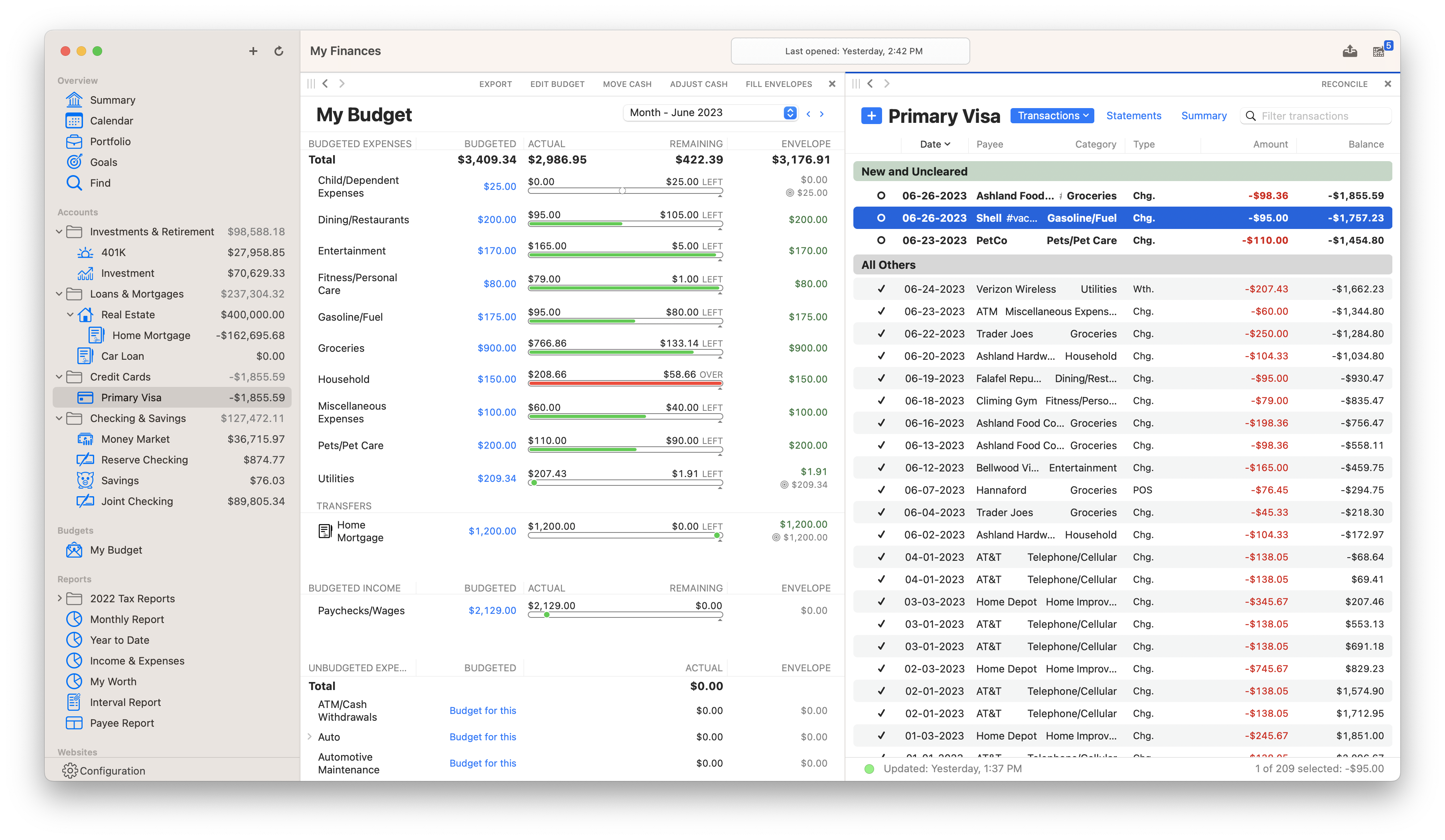 see finance to banktivity